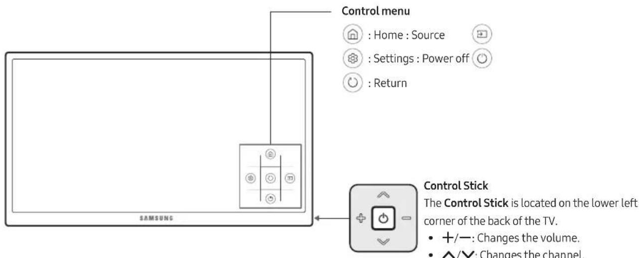 SAMSUNG UE65MU6195U - Using the TV Controller - 1