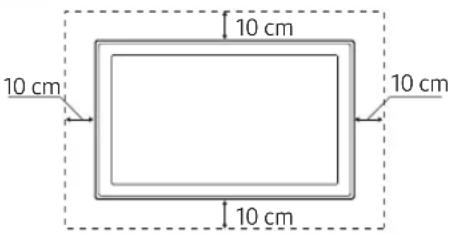 SAMSUNG UE55MU6275U - Fornecimento de ventilação adequada para o televisor - 2