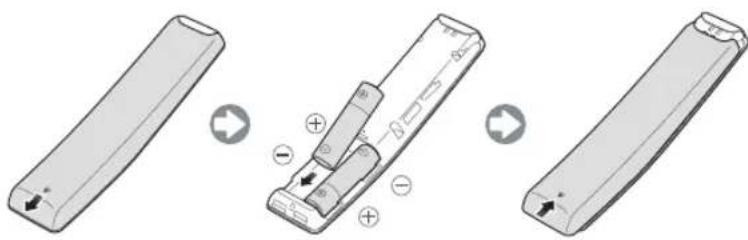 SAMSUNG UE55MU6275U - Sette i batterier i Samsung Smart Remote - 1