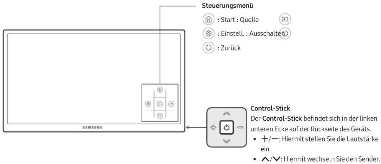 SAMSUNG UE55MU6105K - Verwenden des TV-Steuerungs - 1