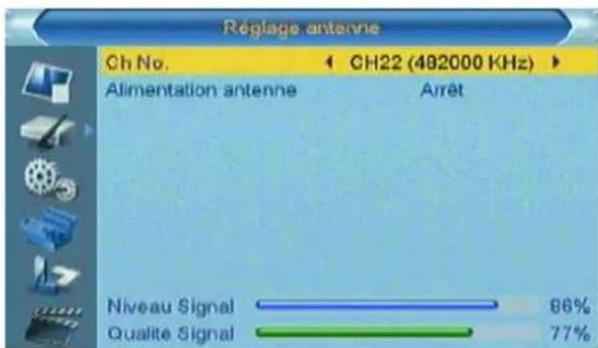 Lenson LT 7100 - Réglages antenne - 1