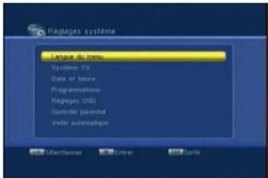 Lenson LT 2010 - Menu réglages système - 1