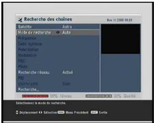 Lenson LD 9500 - Recherche de toutes les chaînes d'un satellite ou plusieurs satellites - 1