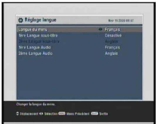 Lenson LD 9500 - Réglage langue - 1