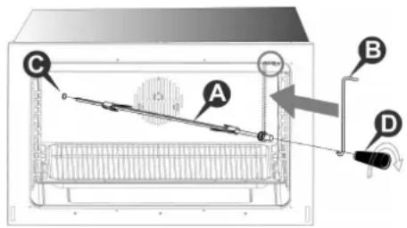 Steel Cucine Adagio - Garen auf dem Bratenspieß (bei geschlossener Tur) - 1