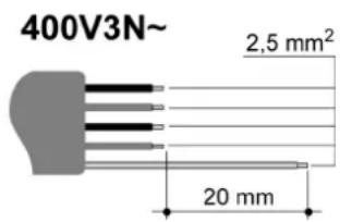Steel Cucine Adagio - Querschnitt der elektrischen Versorgungskabel - 1