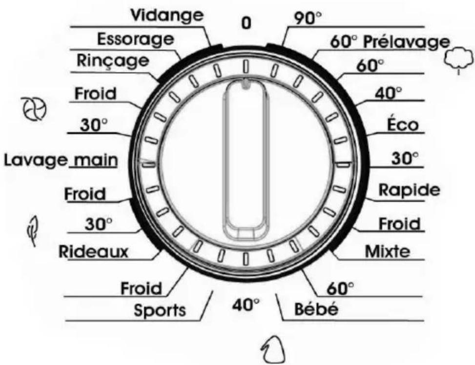 Wellington WL1009CA3 - MANETTE SELECTEUR DE PROGRAMME - 1