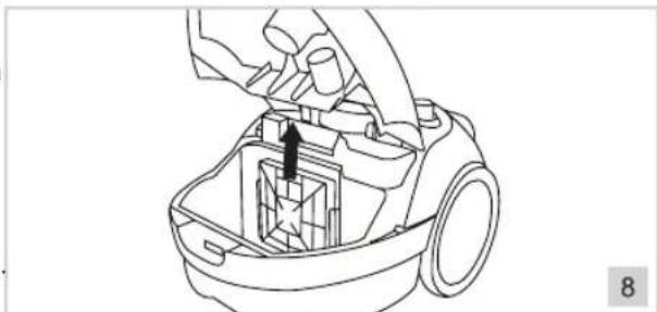 BESTRON ABG150BB - NETTOYAGE ET ENTRETIEN - Nettoyer ou replacer le filtré d'entrée - 1