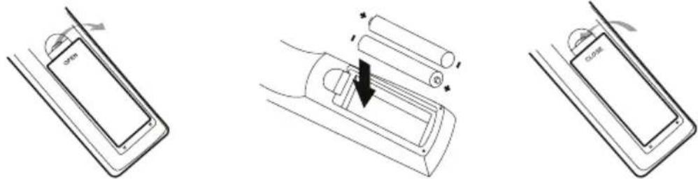 Sunstech DTB4660HDBK - Insertion des piles - 1