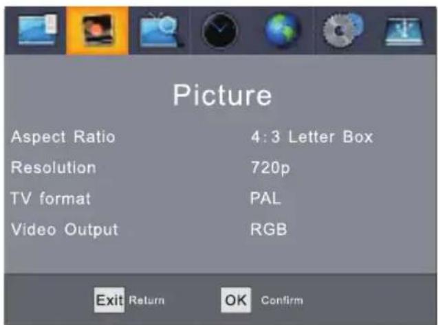 Sunstech DTB4660HDBK - Picture Setting - 1