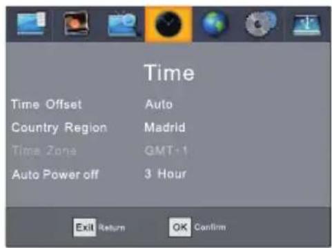 Sunstech DTB4660HDBK - Configuração da hora - 1