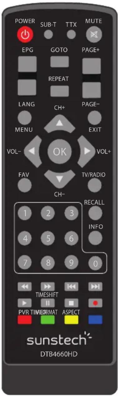 Sunstech DTB4660HDBK - Télécommande - 1