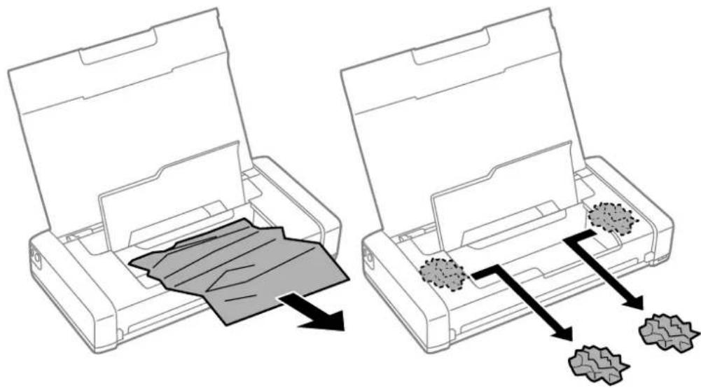 EPSON PXS05W - 詰まっている用紙を取り除きます。 - 1