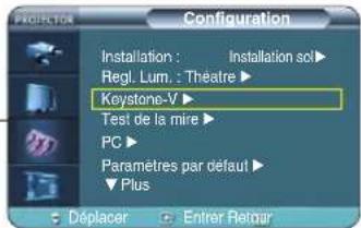 SAMSUNG SPH800BE - Correction du keystone vertical - 7