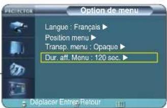 SAMSUNG SPH800BE - Réglage de Dur. aff. Menu - 7