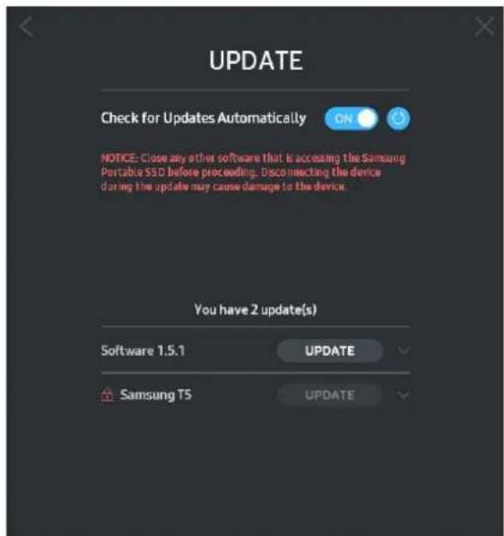 SAMSUNG MUPA250B - Page de mise à jour - 1