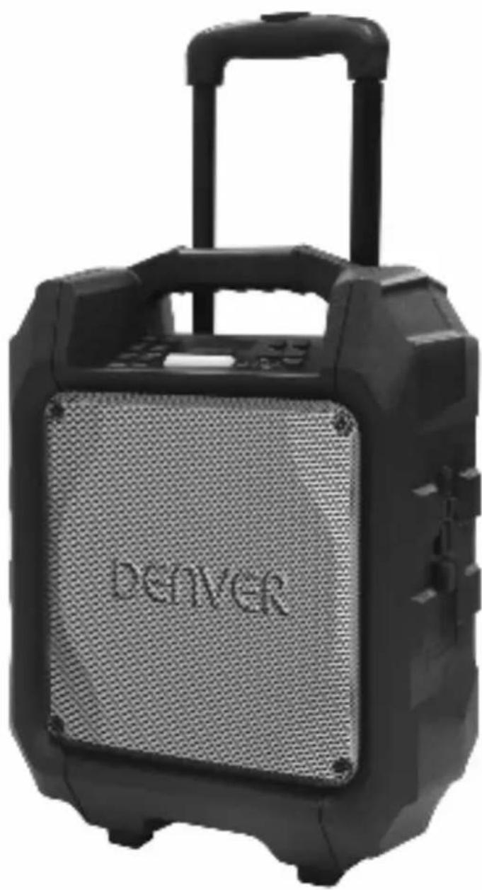 DENVER TSP303 - RESVÄSKA MED INBYGGD BLUETOOTH-HÖGTALARE - 1