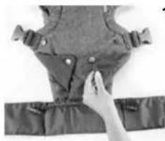 Infantino Flip Advanced - Arrière de la Partie Principale du Porte-bébe: Position Face vers l'intérieur avec Siège Étroit - 1