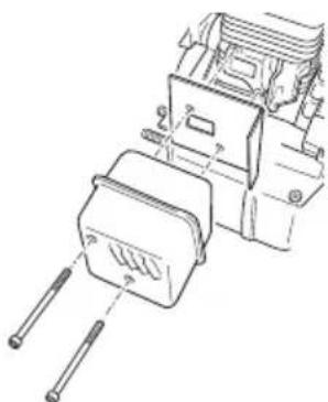 HITACHI CS 33EB - Cleaning the muffler (Fig. 36) - 1