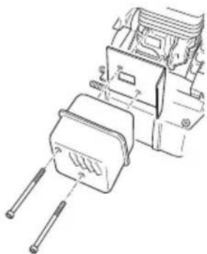 HITACHI CS 33EB - Nettoyage du silencieux (Fig. 36) - 1