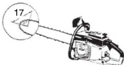 HITACHI CS 33EB - WARNING KICKBACK DANGER (Fig. 14) - 1