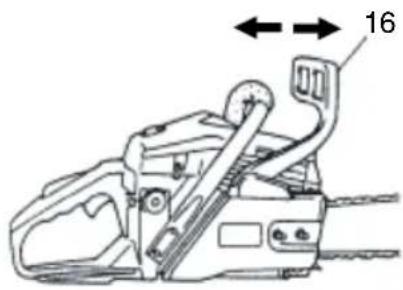 HITACHI CS 33EB - Chain brake operation (Fig. 12) - 1