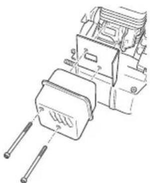 HITACHI CS 33EB - Limpieza del silenciador (Fig. 36) - 1