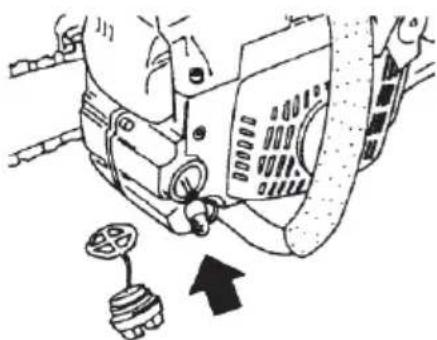 HITACHI CS 33EB - Chain oil filter (Fig. 34) - 1
