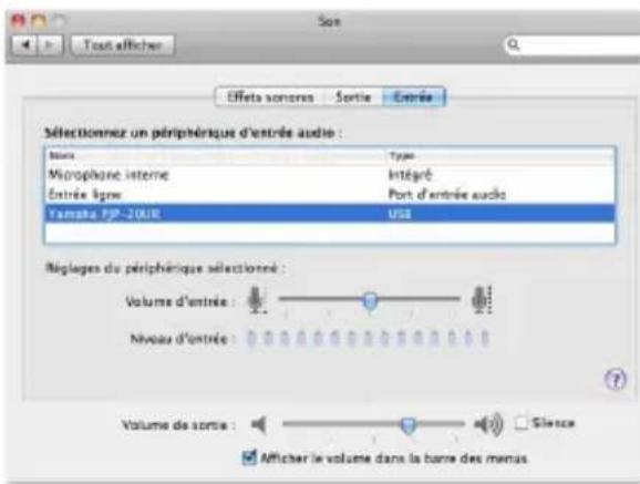YAMAHA PJP20UR - Réglage de sensibilité du microphone - 1