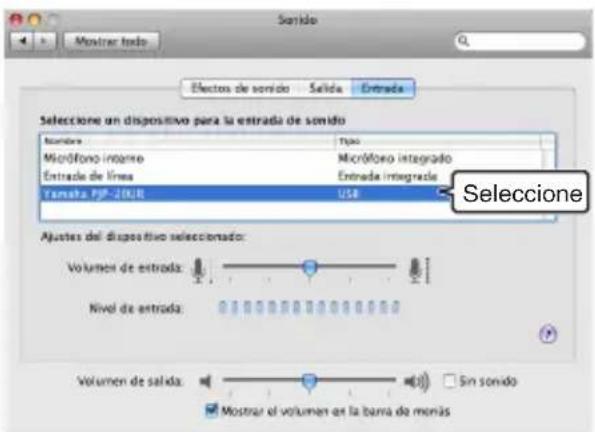 YAMAHA PJP20UR - Selezione "Yamaha PJP-20UR" de la lista de dispositivos. - 1