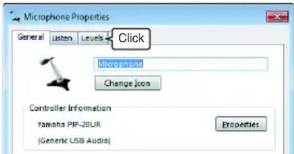 YAMAHA PJP20UR - Adjusting the microphone sensitivity - 4