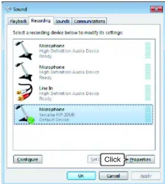 YAMAHA PJP20UR - Adjusting the microphone sensitivity - 3