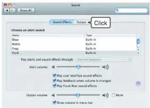 YAMAHA PJP20UR - Click the "Output" tab. - 1