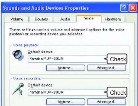 YAMAHA PJP20UR - Check the settings. - 1