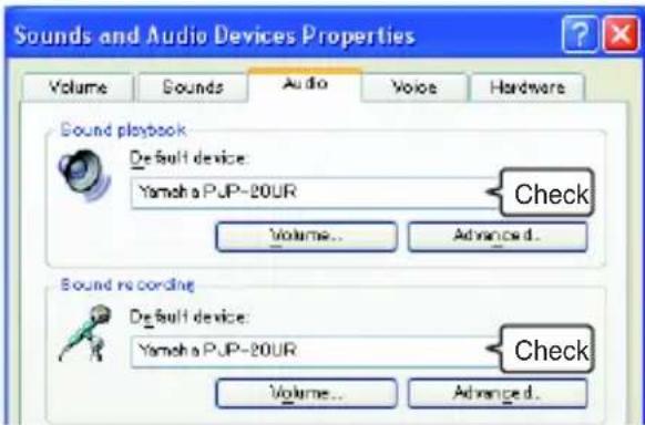 YAMAHA PJP20UR - Check the settings. - 1
