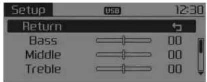 KIA Carens (2015) - Sound Settings (Paramètres sonores) - 1