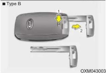 KIA Carens (2015) - Fonctionnement du système d'ouverture à distance des portes sans clé - 2