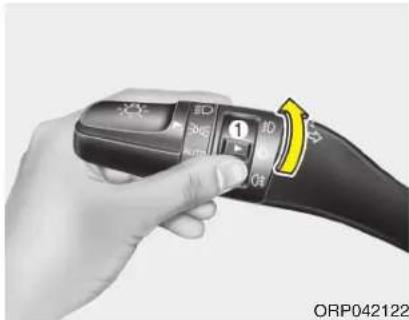 KIA Carens (2015) - Voyant des feux antibrouillard avant (le cas échéant) - 1