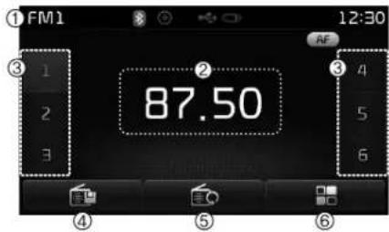 KIA Carens (2015) - MODE RADIO (POUR LES MODELES RDS) - 1