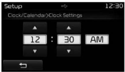 KIA Carens (2015) - (Paramètres de l'horloge) - 1