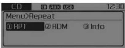 KIA Carens (2015) - MENU : CD audio - 1