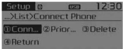 KIA Carens (2015) - Phone List (Liste des téléphones) - 2