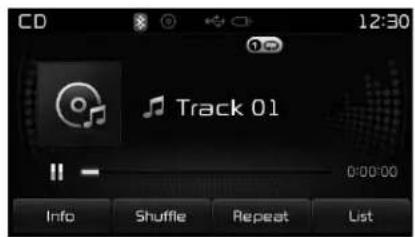 KIA Carens (2015) - Playing/Pausing CD Tracks (Lecture/Pause de pistes de CD) - 2