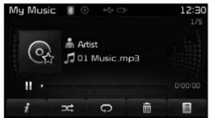 KIA Carens (2015) - Utilisation du mode My Music (Ma Musique) - 1