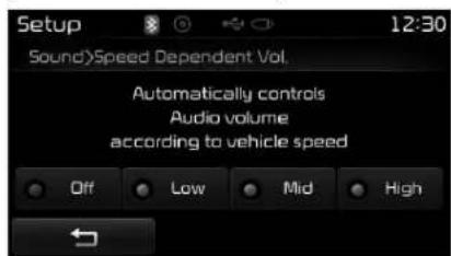 KIA Carens (2015) - Sound Settings (Paramètres sonores) - 2