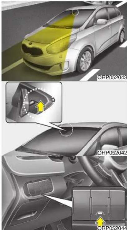 KIA Carens (2015) - ALERTE DE FRANCHISSEMENT DE FILE (LDWS) (LE CAS ÉCHÉANT) - 1