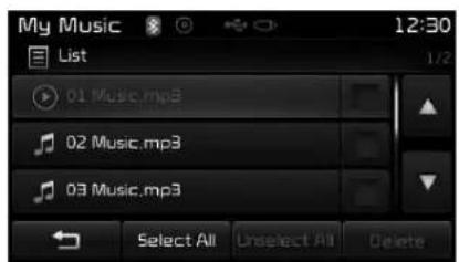 KIA Carens (2015) - Selecting from the List (Sélection dans la liste) - 2