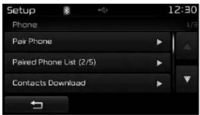 KIA Carens (2015) - Pairing a New Device (Appariement d'un nouveau dispositif) - 1