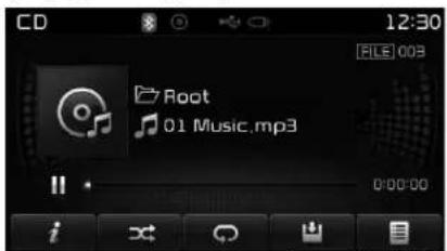 KIA Carens (2015) - Menu du Mode CD MP3 - 1