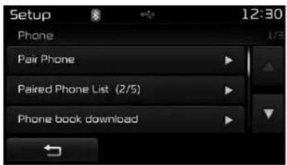 KIA Carens (2015) - Pairing a New Device (Appariement d'un nouveau dispositif) - 1